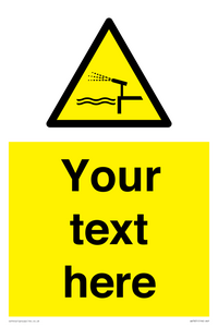 Custom warning water cannon